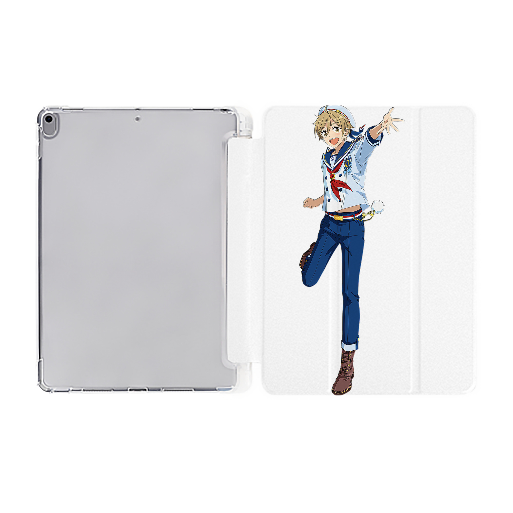 （画像用） あんさんぶるスターズ! Ensemble Stars IPad ケース ペン収納付き 三つ折りスタンド PUレザー×シリコン 対応機種9.5/10.5/10.9インチ